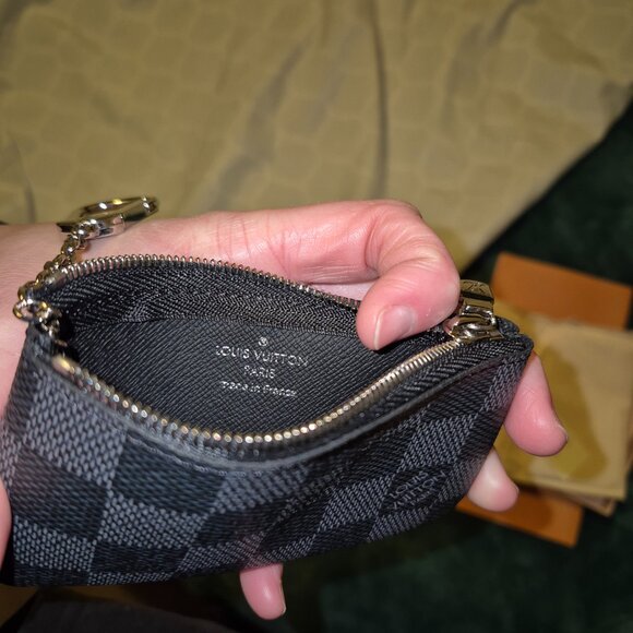Louis Vuitton Black Checkered Key Pouch - Picture 6 of 6